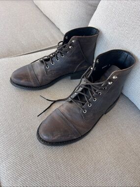 Thursday Boot Company Women's Dark Brown Leather Lace-Up Boots